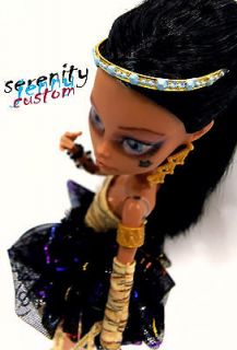 MONSTER HIGH CLEO DE NILE DOLL CUSTOM CLOTHES OUTFIT REPAINT OOAK