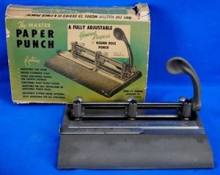   Adjustable 3 Hole Paper Punch Industrial Master 325 Wrinkle Paint