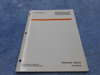 Motorola Reference List for Instruction Manuals VHF UHF Low Band STX 