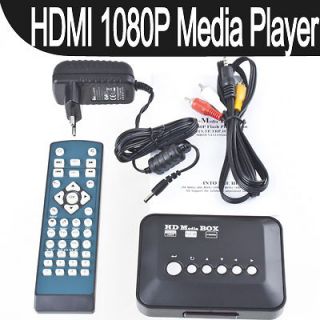   1080P HD USB HDMI SD/MMC Multi TV Media Player box & AC power adapter