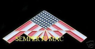   STEALTH BOMBER B2 USA FLAG PIN US AIR FORCE AFB ROSE BOWL OREGON ST