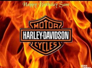 Harley Davidson Motorcycles Edible Image Cake Topper Personalized 1/4 