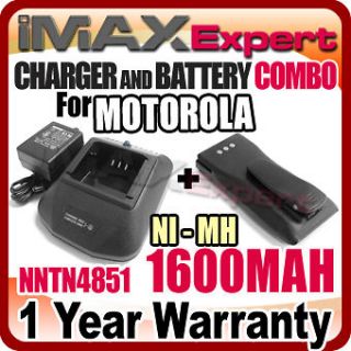 Two Way Radio Battery Charger for MOTOROLA NNTN4851 CP040 CP150 