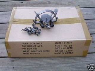 Doz. Duke 1.5 coil traps, trapping, muskrat mink coon