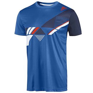 Adidas ClimaCool Mens Blue Tennis T Shirt Running Tee Short Sleeve Top