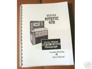 Rock ola 478 Jukebox Service & Parts Manual