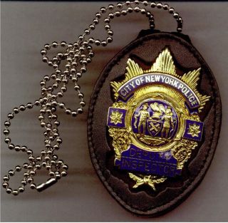   /Deputy Inspector Style Badge Belt Clip/Neck Hanger Combo w/chain