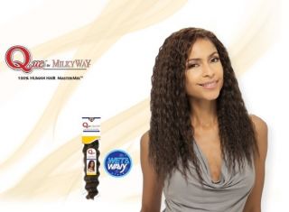 Que by MILKY WAY 100% HUMAN HAIR MASTERMIX NATURAL SUPER WEAVE 14 