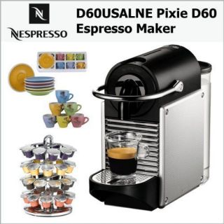 Nespresso D60USALNE Pixie D60 Single Cup Espresso Maker Aluminum 