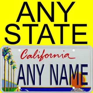 Custom State Personalized Bicycle License Plate