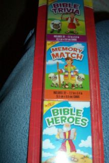 NIP SET 3 PACKS BIBLE CARD GAMES BIBLE TRIVIA BIBLE HEROES GO FISH