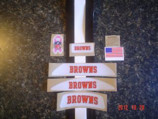 NFL Cleveland Browns full size football helmet decals 20ml pink ribbon 