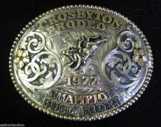 New Mortenson Silver Custom Rodeo Trophy Belt Buckle