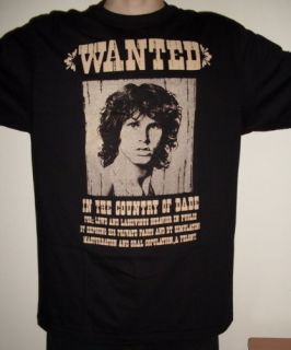 Doors Jim Morrison Wanted retro T Shirt Size XL new!