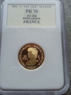 GOLD 10 EURO 2006 REINE AMELIE   PROOF UNC  MINTAGE 500