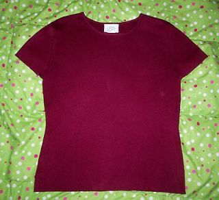 Ladies EUC Ann Taylor Loft Sweater Blouse Crimson Red Size Small S 