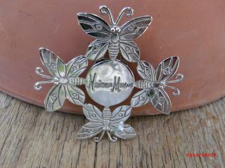  Emilia Castillo Silver tone Butterfly Ornament Clip