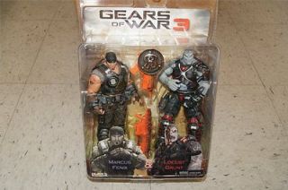 Gears of War 3 Marcus Fenix & Locust Grunt w/ Flaming Lancer 