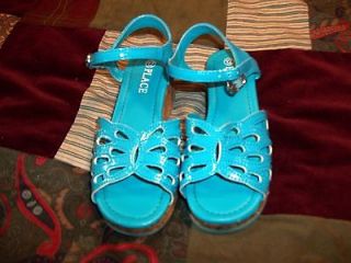 Bright Deep Aqua The Childrens Place Sandals w/ Wedge Heel Size 12 