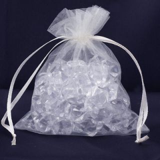 7x9CM 50/lot White Organza Jewelry Packing Pouch Wedding Favor Gift 