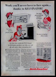 Vintage 1960 Kelvinator Products Refrigerators Ovens Magazine Ad