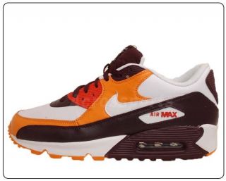 Nike Air Max 90 SI White Burgundy Orange 1 Running Shoes 309299 601