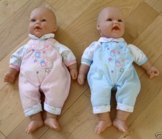 Twin Berenguer Baby Babys 15 Dolls w/Open Eyes