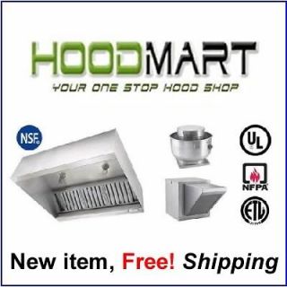 11 Grease Makeup Air Exhaust Hood System Stainless Kitchen Vent 