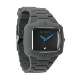 Nixon Rubber Player Drab Watch New In Box Real Diamond Gray A139 638