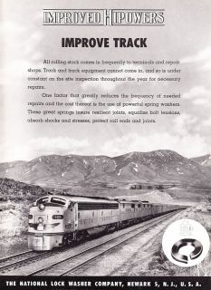1953 National Lock Washer Co Newark NJ Ad Union Pacific Railroad #105