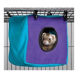 Midwest Pets Ferret Nation Accessories Cozy Cube in Teal and Purple 