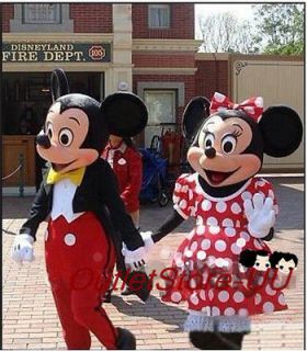 Halloween MICKEY AND MINNIE MOUSE COUPLE MASCOT COSTUME DISNEY FANCY 