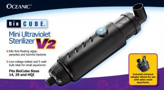 V2 Biocube Nano Mini UV Aquarium Ultraviolet Sterilizer by Oceanic