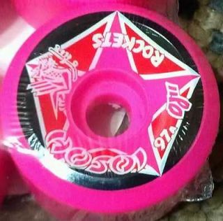   Hosoi Rockets hot pink reissue 60mm 97a skateboard wheels santa cruz