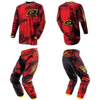2013 Oneal Element Kids Toxic  12 14 y.o. Motocross Riding Gear Jersey 