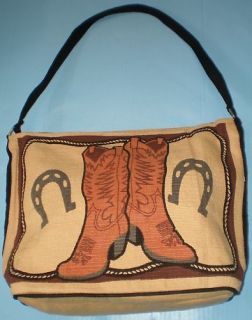 Southwestern Design Western Rodeo Boots Horse Purse