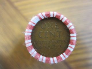   Bank Wrapped, Roll of Wheat Pennies, Wheat Penny Lot 1909 to 1958