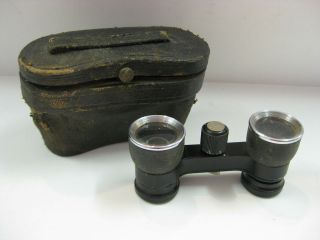 Antique Opera Glasses Bellevue 2 5 X with Original case binoculars 