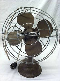 Vintage 1900s Robbins & Myers Fan   Working (Video Uploaded Click to 