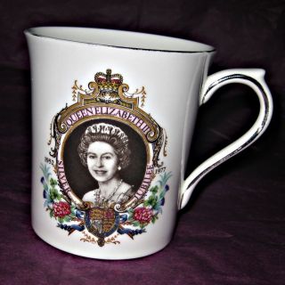   Silver Jubilee Commemorative Royal Sutherland Coffee Cup or Mug