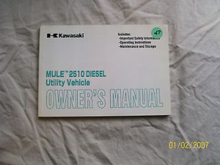kawasaki mule2510 owners manual, printed aug. 2000, part number 99920 