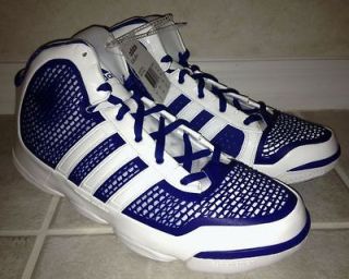 NEW Mens Sz 15 ADIDAS AS SMU adiPure White Blue Basketball Shoes 