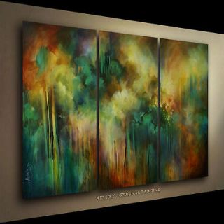 ART ABSTRACT PAINTING LARGE MODERN DECOR Michael Lang certified 