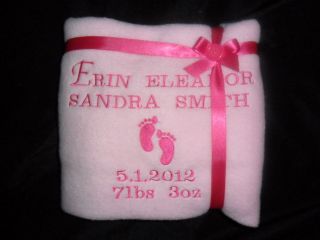 Baby Blanket,Personalised, Embroidered unique baby gift, christening 