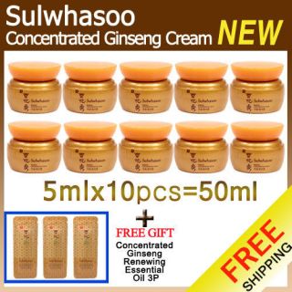 Sulwhasoo Concentrated Ginseng Cream 5mlx10 NEW Amore Pacific + FREE 