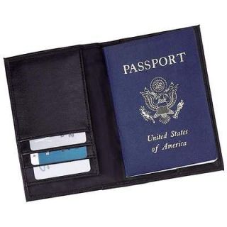Passport ID Holder Genuine Leather Travel Passport Cover Credit Card 