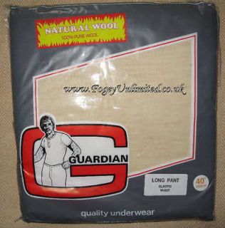 Vintage Guardian Wool Long Johns.wool underwear. Elastic waist