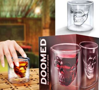   Skull Head Vodka Shot Glass Drinking Ware for Home Bar 2 Ounce Volume