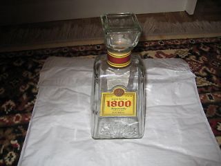 Collectable empty tequila RESERVA 1800 reposado liquor bottle