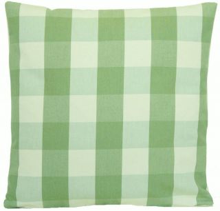   Cushion Pillow Cover Ian Mankin Fabric Suffolk Check Sage Green Beige